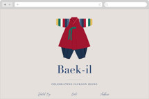 Boys Hanbok Online Religious Milestone Invitations