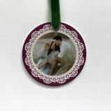 Custom Ceramic Photo Ornament - Lace Ornaments