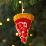 Felt Pizza Slice Ornament Ornaments