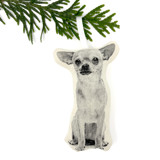 Silkscreen Chihuahua Ornament Ornaments