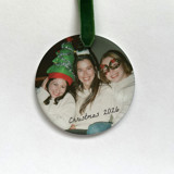 Personalized Photo + Script Ornament Ornaments