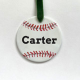 Personalized Baseball Ceramic Ornament Ornaments
