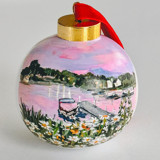 Custom “Where We Met” Hand-Painted Ornament Ornaments