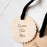Personalized Scalloped Wooden Ornament Ornaments