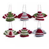 Tiny Sweater Ornaments, set of 6 Ornaments
