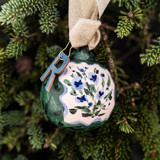 Green and Blue Floral Customized Ornament Ornaments