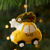 Felt Taxi Ornament Ornaments