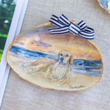 Custom Pet Portrait Seashell Ornament Ornaments