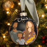 Painted Christmas Ornament Family of 5 Ornaments