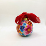 Bright Floral Hand-Painted Ceramic Ornament Ornaments