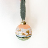 Quiet Beauty  with Gold Foil - Ceramic Christmas Ornament Ornaments