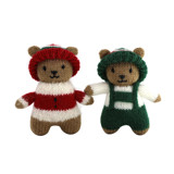 Swiss Bear Ornaments, set of 2 Ornaments