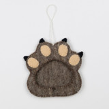 Felt Paw Picture Frame Ornament - Brown Ornaments