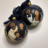 Painted Christmas Ornament Family of 3 Ornaments