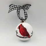 Cardinal 3inch Ball Ceramic Ornament Ornaments