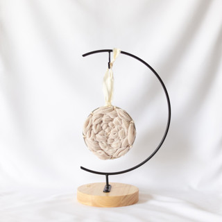 Woven Ornament | Velvet | Ivory Ornaments