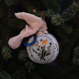 Green and Blue Floral Customized Ornament Ornaments