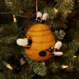 Felt Bee Hive Ornament Ornaments