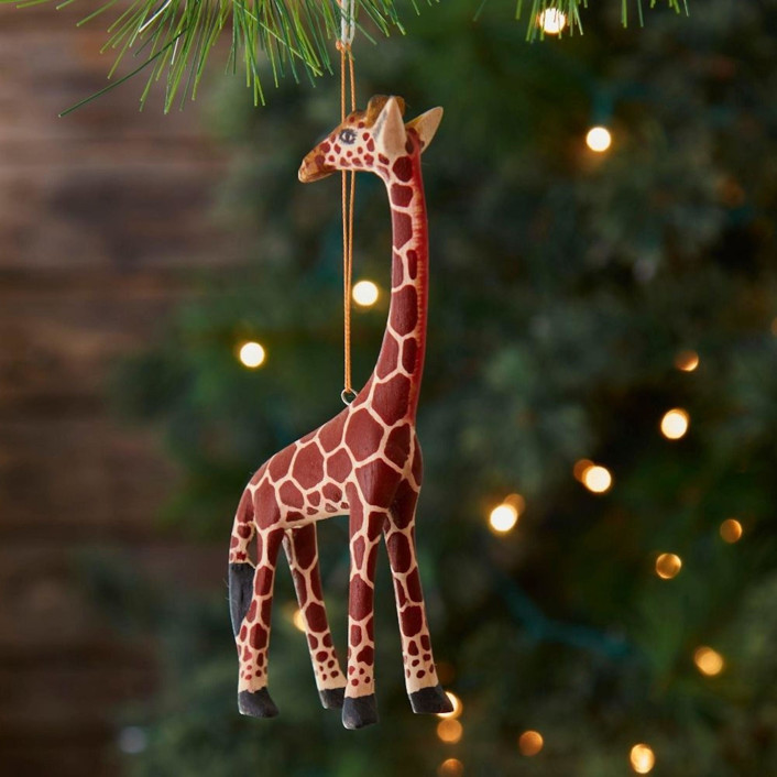 Painted Wood Giraffe Christmas Ornament Ornaments by Aahlada Painted Wood Giraffe Christmas Ornament Ornaments by Aahlada