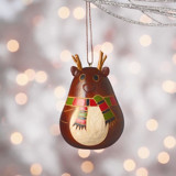 Mini Gourd Holiday Reindeer Ornament Ornaments