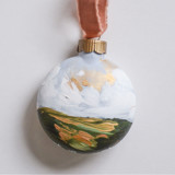 2" Blue & Gold Heavenly Landscape Ornaments