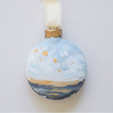 2" Blue & Gold Heavenly Seascape Ornaments