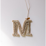 Personalized Handmade Letter Ornament - Large M
