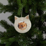 Felt Cat Picture Frame Ornament - White Ornaments