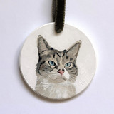 Hand-painted Pet Portrait Ceramic Ornament Ornaments
