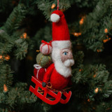 Felt Santa Claus with Gifts Ornament Ornaments