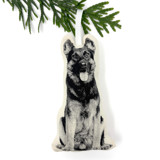 Silkscreen German Shepherd Ornament Ornaments