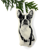 Silkscreen Boston Terrier Ornament Ornaments