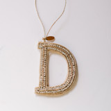 Personalized Handmade Letter Ornament - Large D Ornaments