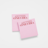 Another Genius Idea Sticky Notepad Pink/Red - 4x4" Notepad