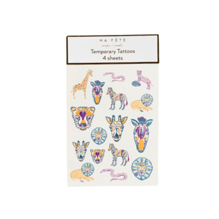 Safari Temporary Tattoos - Pack of 4 Sheets Party Favors
