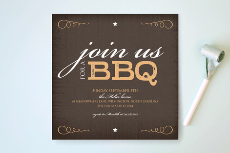 Rustica BBQ Party Invitations