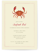 Seafood Boil Crab Party Invitations