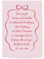 Birthday Bow Party Invitations