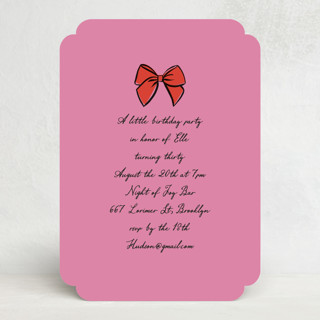 Simple Bow Party Invitations