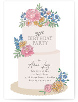 Garden Cake Party Invitations