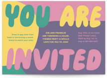 Colorful Party Party Invitations