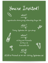 First Course Party Party Invitations