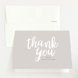 Oh baby lettering Pregnancy Announcement Thank You Cards