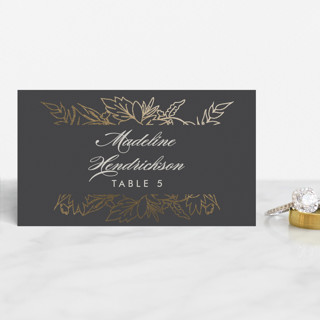 Delicate Botanicals Foil-Pressed Place Cards