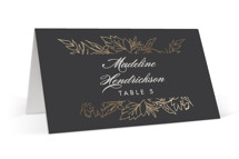 Delicate Botanicals Foil-Pressed Place Cards
