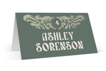Nouveau Frame Foil-Pressed Place Cards