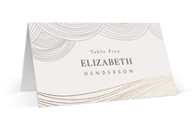 Flowing Stripes Foil-Pressed Place Cards