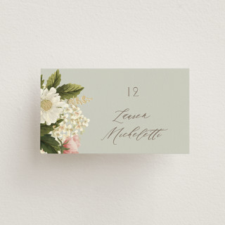 Floral Tribute Foil-Pressed Place Cards