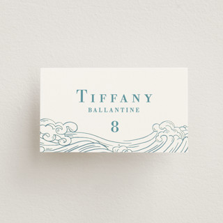 waves Foil-Pressed Place Cards