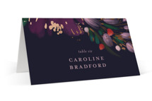 Moody Floral Foil-Pressed Place Cards
